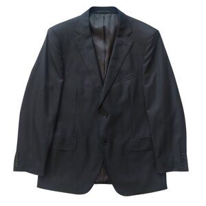 Sarar Sartoria Ermemegildo Zegna Fabric Black Wool Blazer Men's Size EU52/US42